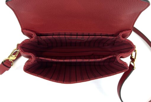 Louis Vuitton Pochette Metis Monogram Empreinte Leather Cerise Red 14