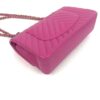Chanel Hot Pink Medium Double Flap Chevron Lambskin Leather Bag with Gold Hardware 23