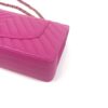 Chanel Hot Pink Medium Double Flap Chevron Lambskin Leather Bag with Gold Hardware 21