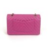 Chanel Hot Pink Medium Double Flap Chevron Lambskin Leather Bag with Gold Hardware 5