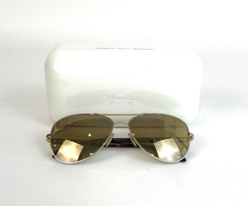 Tiffany & Company Gold Plated Atlas Aviator Sunglasses 3