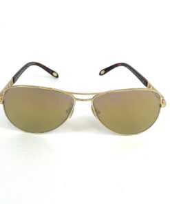 Tiffany & Company Gold Plated Atlas Aviator Sunglasses