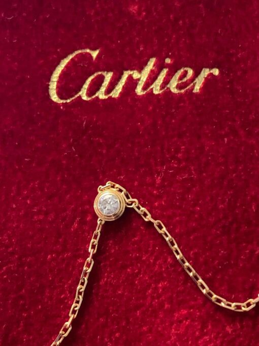 Cartier D’Amour Neclace 18k Yellow Gold .18 Carat Diamond 9