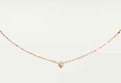 Cartier D’Amour Neclace 18k Yellow Gold .18 Carat Diamond