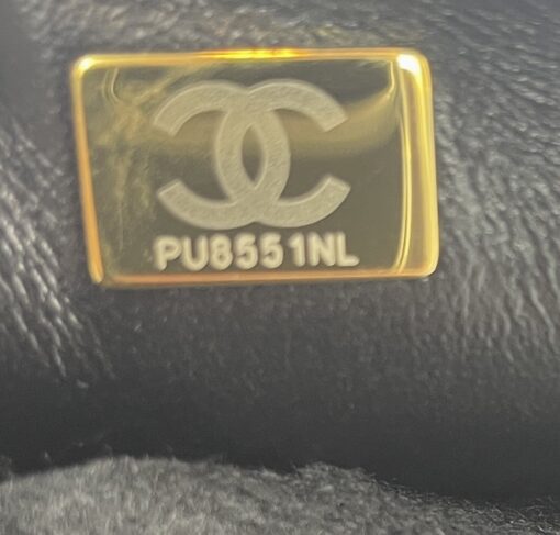 Chanel 2022 Caviar Chevron Quilted New Medium Boy Flap Black Gold 8