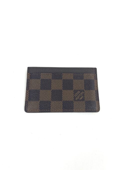 Louis Vuitton Mini Pochette Accessories Damier Ebene Canvas and Ebene Card Holder 14