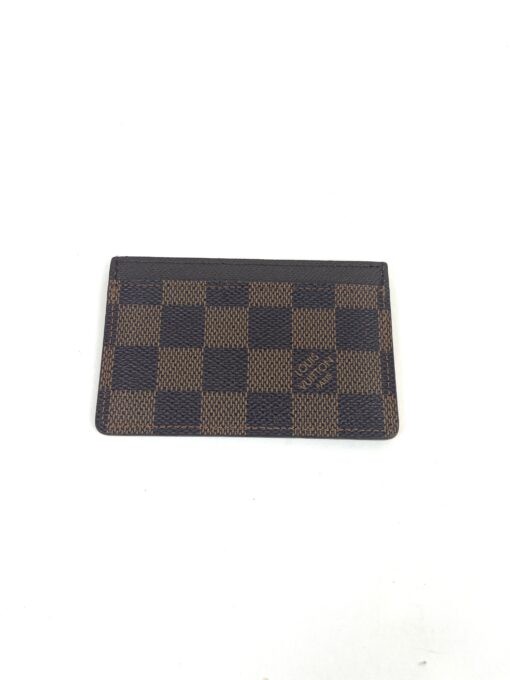 Louis Vuitton Mini Pochette Accessories Damier Ebene Canvas and Ebene Card Holder 4