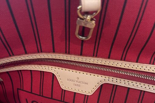 Louis Vuitton Monogram Neverfull MM Cherry Red 11