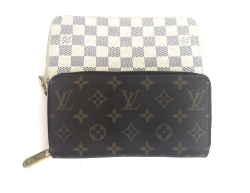 Louis Vuitton Damier Azur Zippy Organizer Wallet And Monogram Zippy Bundle