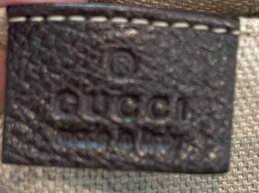 Gucci Monogram Web Small Webby Bee Shoulder Bag Dark Brown and Logo Wallet  Set 13