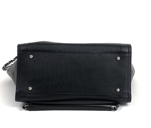 Chanel Medium Deauville Black Studded Logo Tote Bag 12