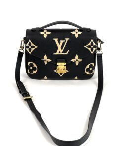 Louis Vuitton Pochette Métis Bicolor Black Beige Monogram Empreinte Leather