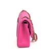 Chanel Hot Pink Medium Double Flap Chevron Lambskin Leather Bag with Gold Hardware 10