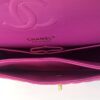 Chanel Hot Pink Medium Double Flap Chevron Lambskin Leather Bag with Gold Hardware 17