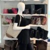 CHANEL Off White Glazed Leather North/South Deauville Small Shopping Tote Bag 4