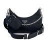 Prada Tessuto Gaufre Nylon Small Black Satchel Handbag 18