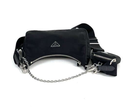 Prada Nylon Re-Edition Shoulder Messenger Crossbody Bag Black 2022 22