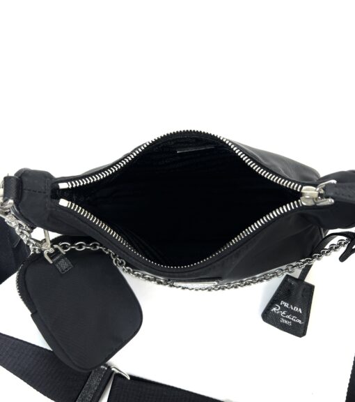 Prada Nylon Re-Edition Shoulder Messenger Crossbody Bag Black 2022 5