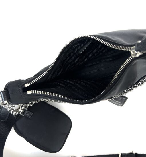 Prada Nylon Re-Edition Shoulder Messenger Crossbody Bag Black 2022 7