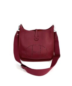Hermes Taurillon Clemence Evelyne III PM Rouge