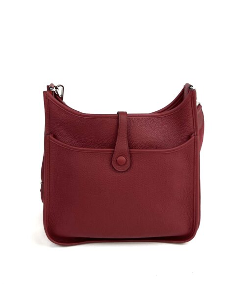 Hermes Taurillon Clemence Evelyne III PM Rouge 3