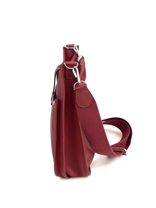 Hermes Taurillon Clemence Evelyne III PM Rouge 6