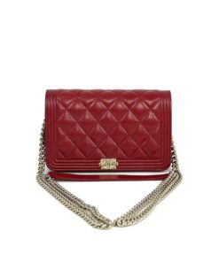 Chanel Boy WOC Red Caviar Quilted GHW 2019