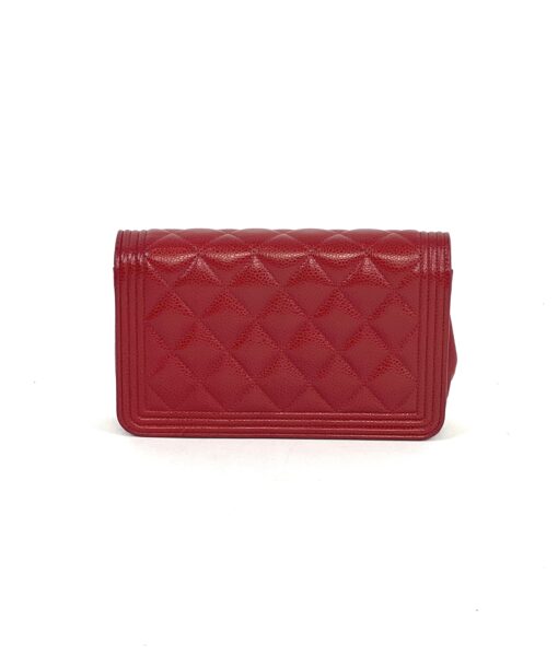 Chanel Boy WOC Red Caviar Quilted GHW 2019 4