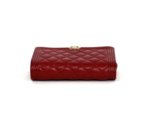 Chanel Boy WOC Red Caviar Quilted GHW 2019 - Image 19