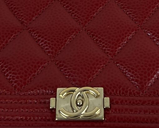 Chanel Boy WOC Red Caviar Quilted GHW 2019 13