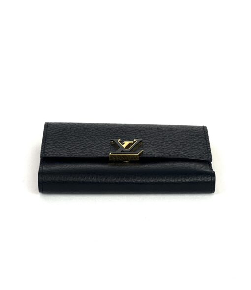 Louis Vuitton Black Pink Taurillon Capucines Compact Wallet - Image 8