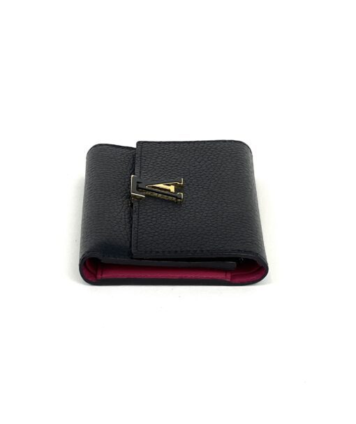 Louis Vuitton Black Pink Taurillon Capucines Compact Wallet - Image 6