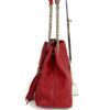 Gucci Soho Pebbled Leather Chain Medium Shoulder Bag Red 6