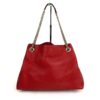 Gucci Soho Pebbled Leather Chain Medium Shoulder Bag Red 3