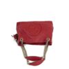Gucci Soho Pebbled Leather Chain Medium Shoulder Bag Red 10