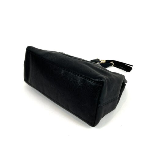 Gucci Soho Pebbled Leather Chain Medium Shoulder Bag Black 17