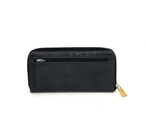 Chanel Black Leather Timeless Zippy Wallet 2