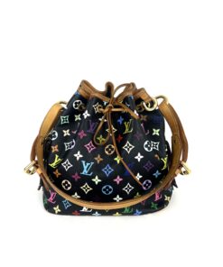 Louis Vuitton Monogram Multicolor Petit Noe Shoulder Bag Black 9