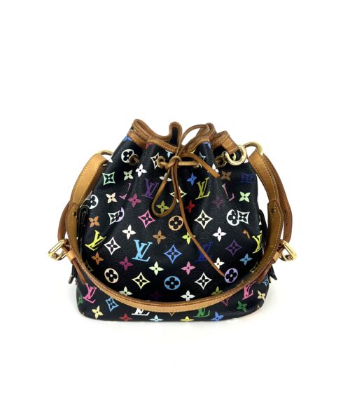 Louis Vuitton Monogram Multicolor Petit Noe Shoulder Bag Black