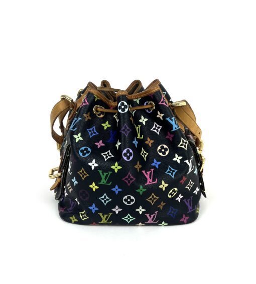 Louis Vuitton Monogram Multicolor Petit Noe Shoulder Bag Black 4