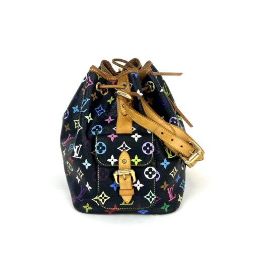 Louis Vuitton Monogram Multicolor Petit Noe Shoulder Bag Black 6