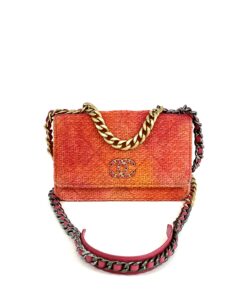 Chanel Quilted Pink Coral Tweed Crossbody