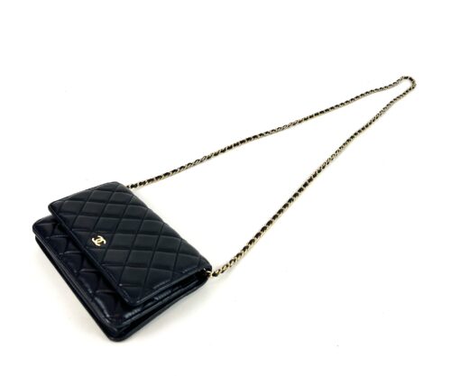 CHANEL Black Classic Wallet On Chain WOC Shoulder Bag Crossbody GHW 4