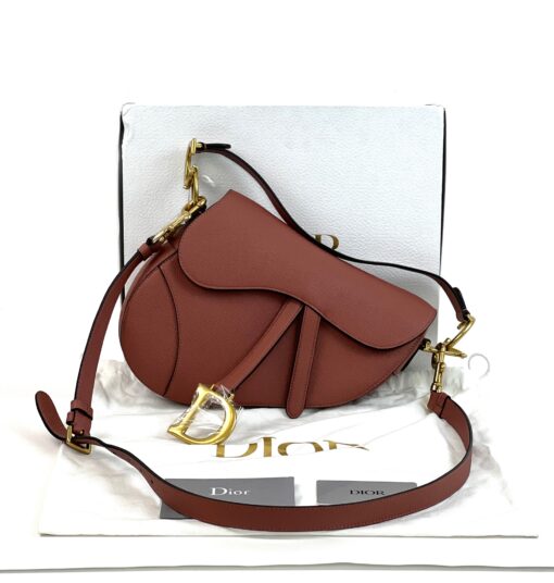 Christian Dior Limited Edition Rust Color Saddle Bag with Strap 4