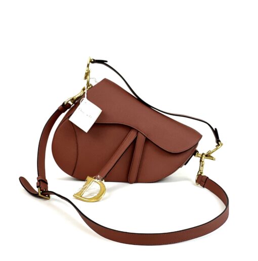 Christian Dior Limited Edition Rust Color Saddle Bag with Strap