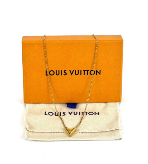 Louis Vuitton Gold V Essential Necklace 2