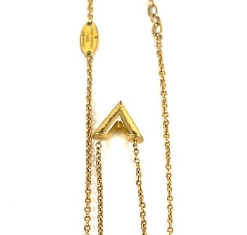 Louis Vuitton Gold V Essential Necklace 5