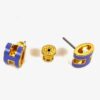 Hermes Mini Pop H Earrings Lilas Purple Gold 7
