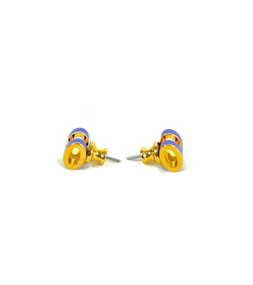 Hermes Mini Pop H Earrings Lilas Purple Gold 3