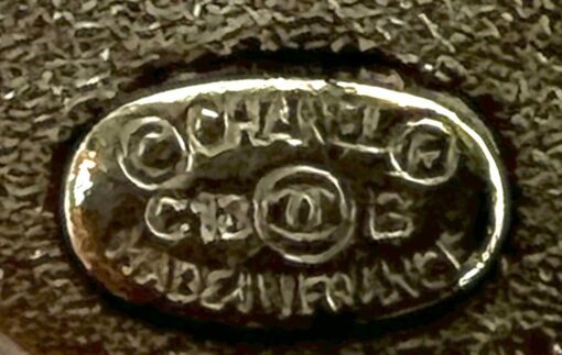 Chanel Crystal Ball Silver Stud Earrings with Gold CC 7